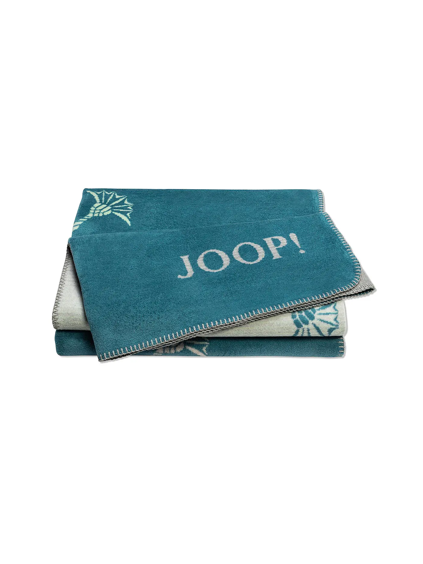 JOOP | Wohndecke 150x200cm FADED CORNFLOWER Sand | petrol